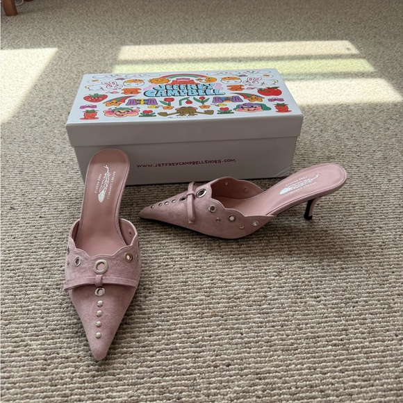 Jeffrey Campbell Shoes - Jeffrey Campbell Pink Kitten Heel Mules